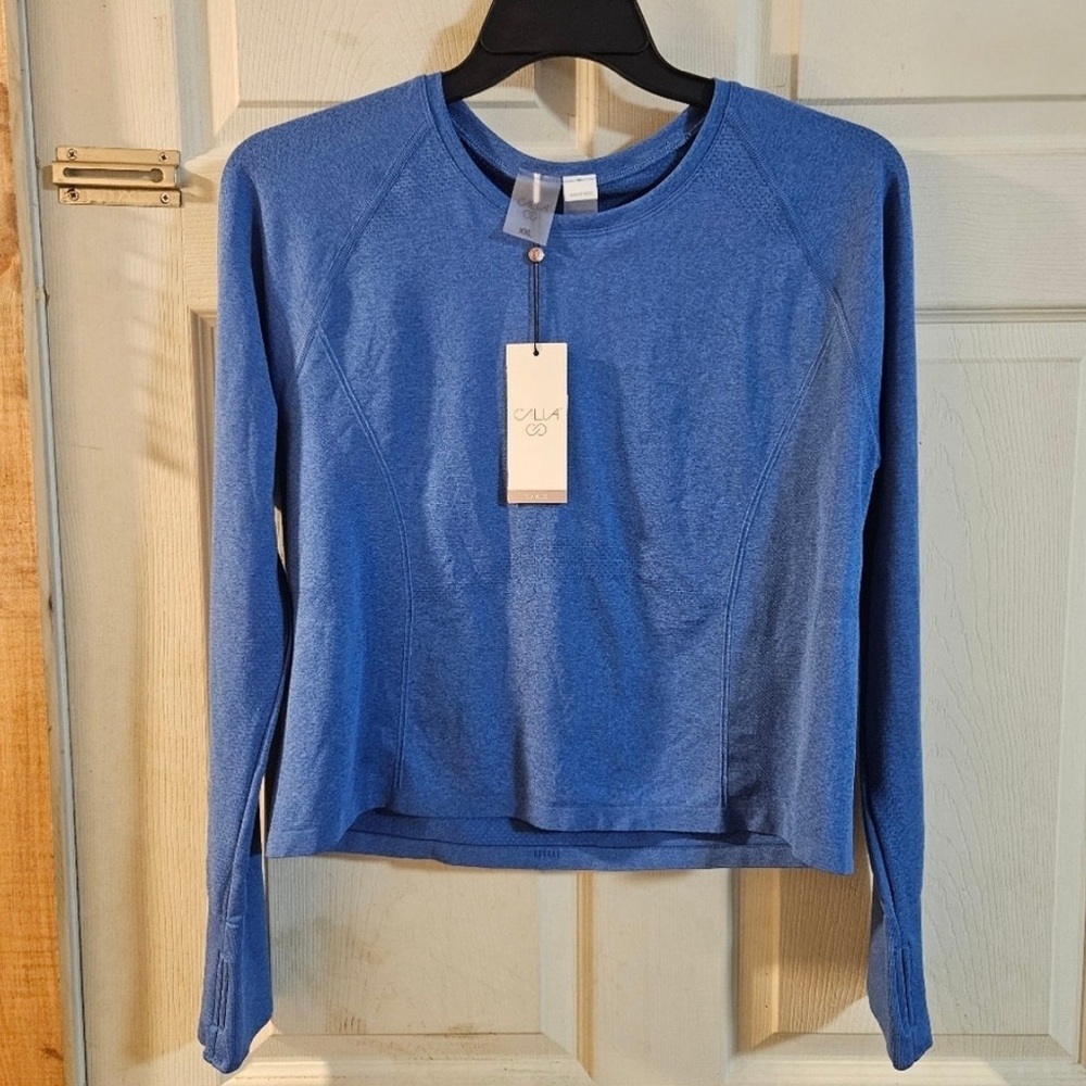 NWT Calia Blue Seamless Long Sleeve Top